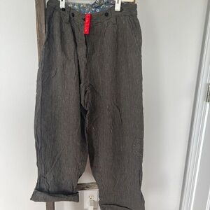 Stylish Black Striped Women's Trousers